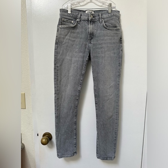 AGOLDE Toni Mid Rise Straight Leg Ankle Gray Denim Jeans EUC - Picture 2 of 10